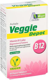 Avitale Veggie Depot Vitamin B12 Magnesium Folsäure Tabletten vegan 60 Stück – Bild 1 von 1