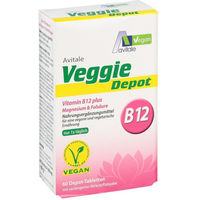 Produktbild von Avitale Veggie Depot Vitamin B12 Magnesium Folsäure Tabletten vegan 60 Stück