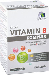Avitale Vitamin B Komplex Kapseln 120 Stück glutenfrei und laktosefrei – Bild 1 von 2