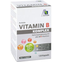 Produktbild von Avitale Vitamin B Komplex Kapseln 120 Stück glutenfrei und laktosefrei