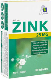 Avitale Zink Citrat 25 mg Tabletten 120 Stück – Bild 1 von 1