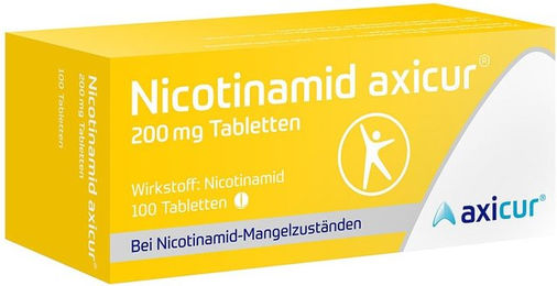 Axicur Nicotinamid Niacin 200 mg Tabletten 100 Stück – Bild 1 von 1