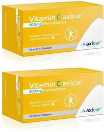 Axicur Vitamin C Tabletten mit 500 mg Ascorbinsäure für Erwachsene und Kinder 200 Stück – Bild 1 von 2