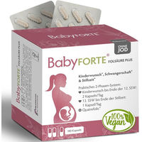 Produktbild von BabyFORTE Folsäure Plus Kapseln vegan für Schwangere und Stillende 180 Stück