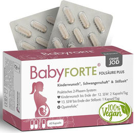 BabyFORTE Folsäure Plus Kapseln vegan für Schwangere und Stillende 180 Stück – Bild 1 von 1