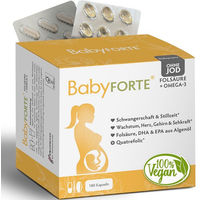 Produktbild von BabyFORTE Folsäure und Omega-3 vegane Kapseln für Schwangere und Stillende 180 Stück