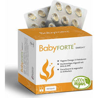 Produktbild von BabyFORTE Omega-3 Algenöl Kapseln vegan für Schwangere und Stillende 180 Stück