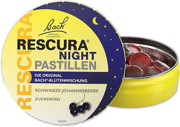 Bachblüten Original Rescura Night Lutschtabletten Schwarze Johannisbeere zuckerfrei vegetarisch 50 g – Bild 1 von 5