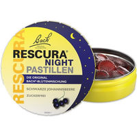 Produktbild von Bachblüten Original Rescura Night Lutschtabletten Schwarze Johannisbeere zuckerfrei vegetarisch 50 g