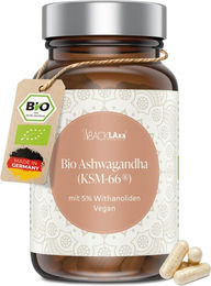 BACKLAxx® Bio Ashwagandha Kapseln mit KSM-66 hochdosiert vegan 90 Kapseln – Bild 1 von 3