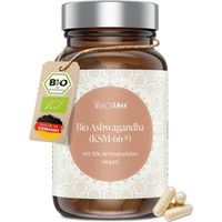 Produktbild von BACKLAxx® Bio Ashwagandha Kapseln mit KSM-66 hochdosiert vegan 90 Kapseln