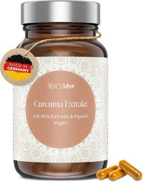 BACKLAxx® Kurkuma Kapseln mit 315 mg Curcuma Extrakt und 300 mg Curcuminoide sowie Piperin, Bio, vegan, 90 Kapseln – Bild 1 von 2