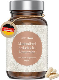 BACKLAxx Mariendistel Artischocke Löwenzahn Komplex mit 80% Silymarin vegan ohne Zusatzstoffe 120 Kapseln – Bild 1 von 2