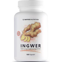Produktbild von BAFOXX Nutrition Ingwer Kapseln vegan und ohne Zusatzstoffe 180 Stück