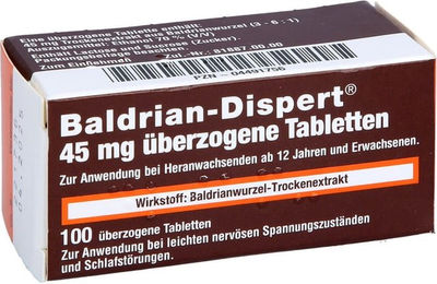 Baldrian Dispert 45 mg überzogene Tabletten 100 Stück – Bild 1 von 6