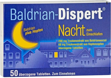 Baldrian-Dispert Nacht Tabletten 50 Stück – Bild 1 von 6