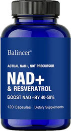 Balincer NAD+ Resveratrol Vitamin D3 TMG Nahrungsergänzungsmittel 120 Kapseln – Bild 1 von 2
