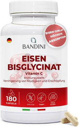 Bandini Eisen-Bisglycinat Kapseln vegan 180 Stück – Bild 1 von 2