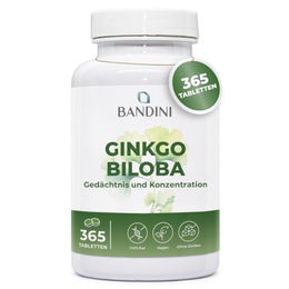Bandini Ginkgo Biloba Tabletten vegan zuckerfrei ohne Zusatzstoffe 365 Stück – Bild 1 von 4