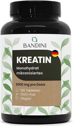 Bandini Kreatin Monohydrat Tabletten vegan ohne Zusatzstoffe 360 Stück – Bild 1 von 2