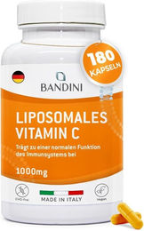 Bandini Liposomales Vitamin C 1000 mg Kapseln vegan ohne Zusatzstoffe 180 Stück – Bild 1 von 2