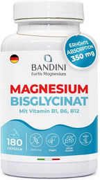 Bandini Magnesiumbisglycinat mit Vitamin B1, B6 und B12 Kapseln vegan ohne Zusatzstoffe 180 Stück – Bild 1 von 2