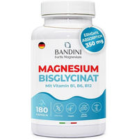Produktbild von Bandini Magnesiumbisglycinat mit Vitamin B1, B6 und B12 Kapseln vegan ohne Zusatzstoffe 180 Stück