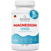 Produktbild von Bandini Magnesiumoxid Kapseln vegan ohne Zusatzstoffe und ohne Gelatine 400 mg