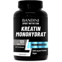 Produktbild von Bandini Mikronisiertes Kreatin-Monohydrat Tabletten vegan ohne Zusatzstoffe 120 Stück