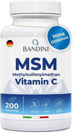 Bandini MSM Vitamin C Tabletten vegan ohne Zusatzstoffe – Bild 1 von 3