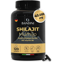 Produktbild von Bandini Mumijo Shilajit Kapseln vegan ohne Zusatzstoffe 120 Stück