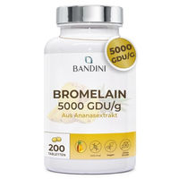 Produktbild von Bandini Pharma Bromelain Tabletten vegan ohne Zusatzstoffe 200 Stück