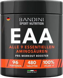 Bandini Pharma EAA Aminosäuren Komplex Tabletten vegan ohne Zusatzstoffe – Bild 1 von 2