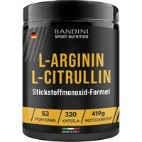 Produktbild von Bandini Pharma L-Arginin Kapseln vegan ohne Zusatzstoffe