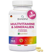 Produktbild von Bandini Pharma Multivitamin Tabletten vegan ohne Zusatzstoffe für Männer und Frauen
