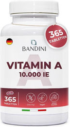 Bandini Pharma Vitamin A Tabletten vegan ohne Zusatzstoffe – Bild 1 von 3