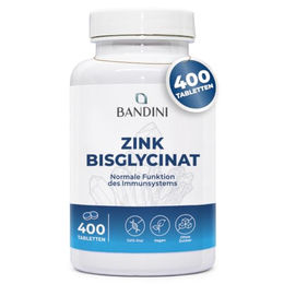 Bandini Pharma Zink-Bisglycinat Tabletten vegan und Halal 400 Stück – Bild 1 von 6