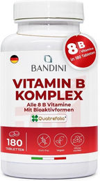 Bandini Vitamin B Complex Tabletten vegan ohne Zusatzstoffe 180 Stück – Bild 1 von 2