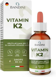 Bandini Vitamin K2 MK7 Tropfen vegan ohne Zusatzstoffe – Bild 1 von 3