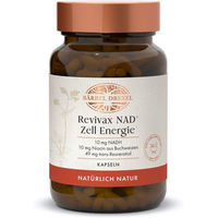 Produktbild von Bärbel Drexel Revivax NAD+ Zell-Energie Kapseln mit NADH, Coenzym Q10, Resveratrol, Quercetin, Vitamin C, D, E, Niacin, Zink und Selen, vegan, laktosefrei, 60 Kapseln