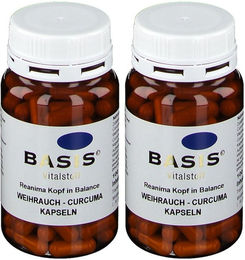 BASIS® Vitalstoff Reanima Kopf in Balance Weihrauch-Curcuma Kapseln mit standardisierten Extrakten 100 Stück – Bild 1 von 1