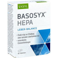 Produktbild von Basosyx Hepa Syxyl Tabletten mit Cholin und Mineralstoff-Komplex für Erwachsene 60 Stück