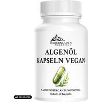 Produktbild von Bauernladen Nockberge Algenöl Kapseln vegan mit 560 mg Omega-3-Fettsäuren 60 Stück