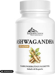Bauernladen Nockberge Ashwagandha Extrakt 1000 mg Vegan Kapseln 60 Stück – Bild 1 von 1