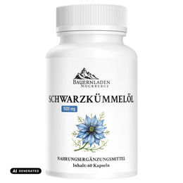 Bauernladen Nockberge Schwarzkümmelöl 1500 mg Kapseln – Bild 1 von 1