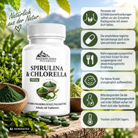 Produktbild von Bauernladen Nockberge Superfood-Mischung Spirulina und Chlorella 2000 mg Tabletten pflanzlicher Ursprung 60 Stück