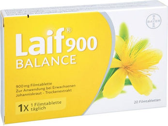 Bayer Laif 900 Balance Johanniskraut Filmtabletten 20 Stück vegan glutenfrei laktosefrei – Bild 1 von 1