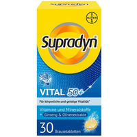 Produktbild von Bayer Supradyn Vital 50+ Ginseng und Olive Brausetabletten für Senioren und Erwachsene glutenfrei und laktosefrei