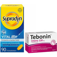 Produktbild von Bayer Supradyn Vital 50+ und Tebonin intens 120 mg Kombinationspackung mit Tabletten für Senioren