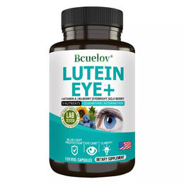 Bcuelov Lutein Eye+ Nahrungsergänzungsmittel mit Lutein, Zeaxanthin und Vitamin A, 120 Kapseln – Bild 1 von 3
